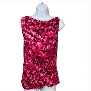 Michael Kors Stunning Vibrant Floral Sleeveless Top